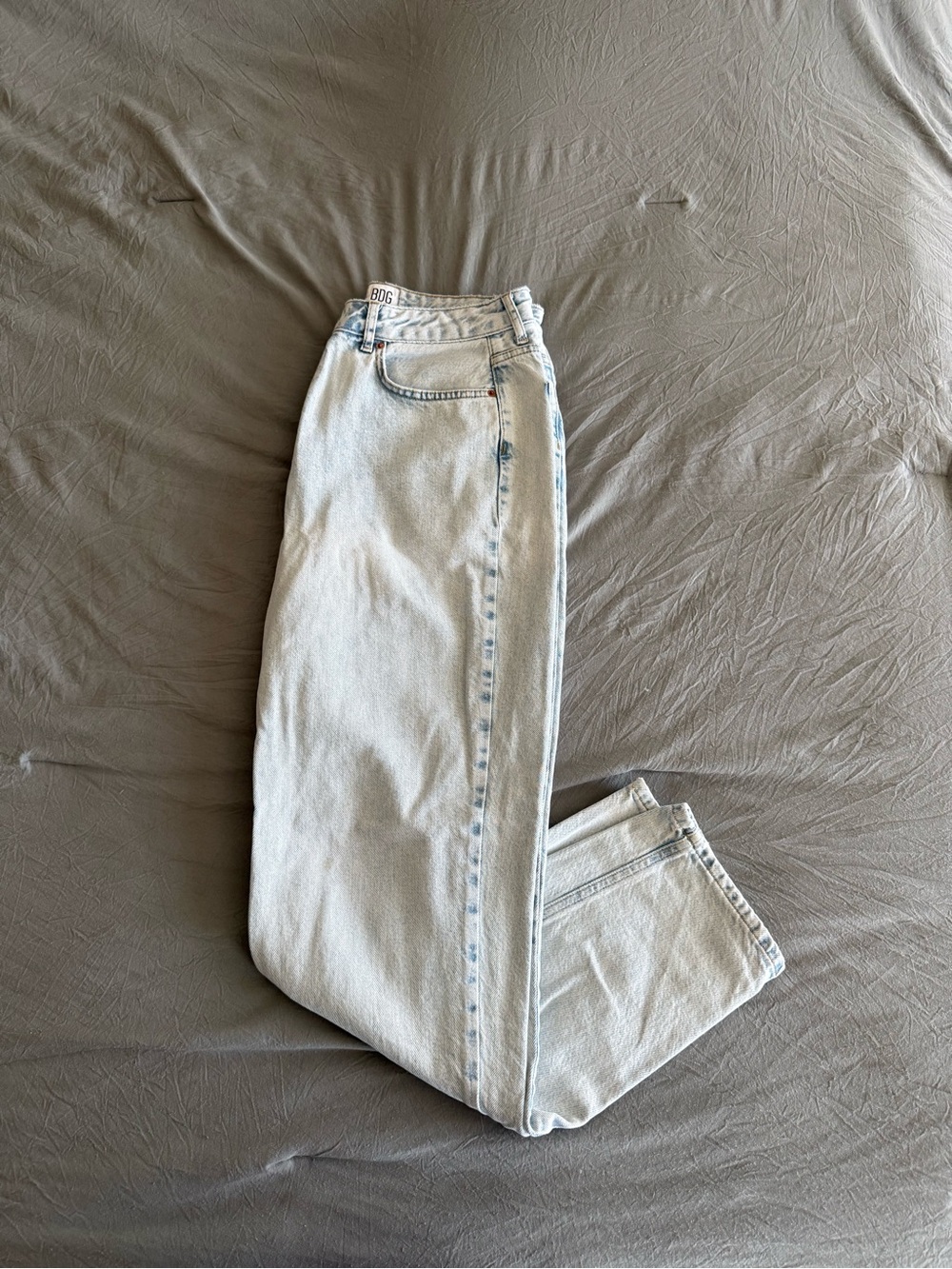 BDG Light Wash Straight Leg Jeans - Light Blue